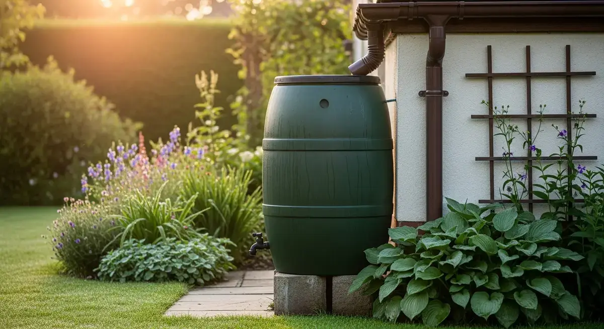 Eine regentonne im garten installieren und nutzen